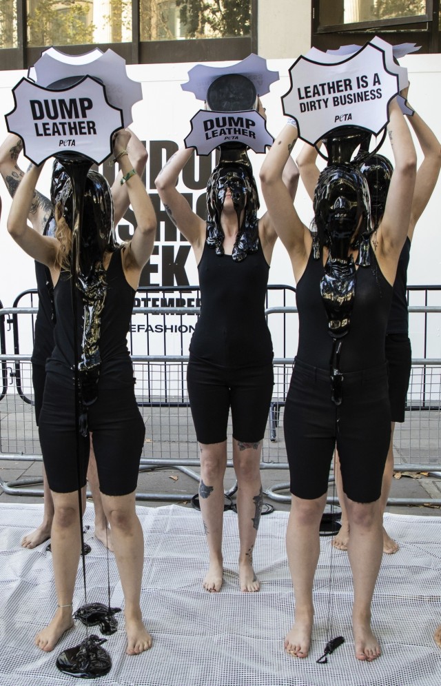 louis vuitton runway show protest