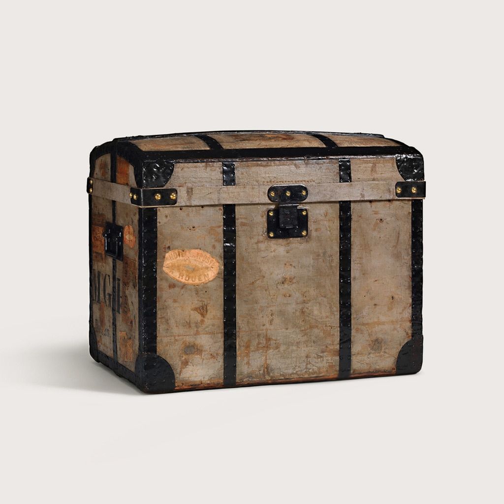 As travel changed, so did travel bags. Created in 1901, the canvas Steamer  bag (in front right of photo) was among the first soft bags created by Louis  Vuitton. It was originally