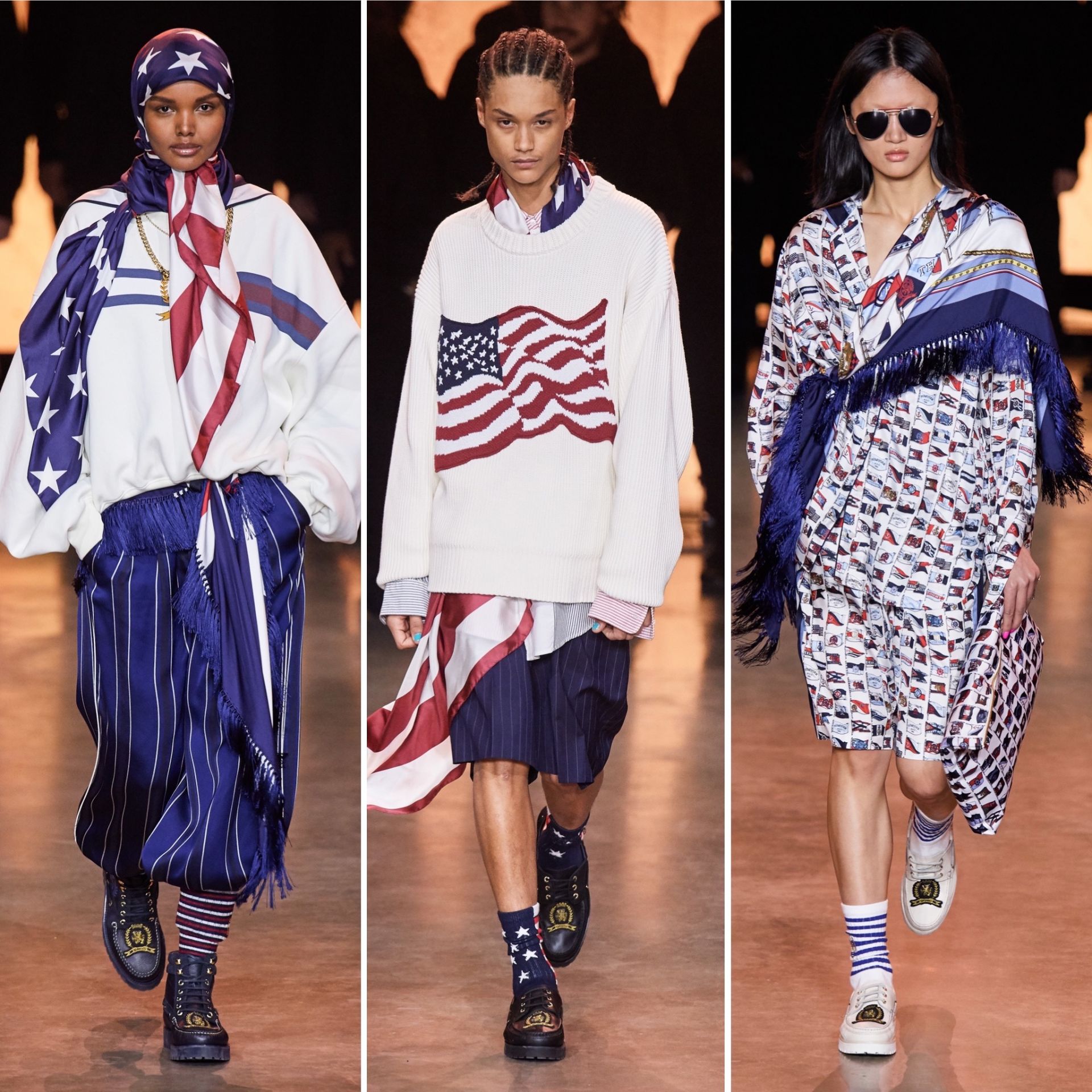 Patriotic Sporty Chic at the Tommy Hilfiger SS 2020 Show | World ...
