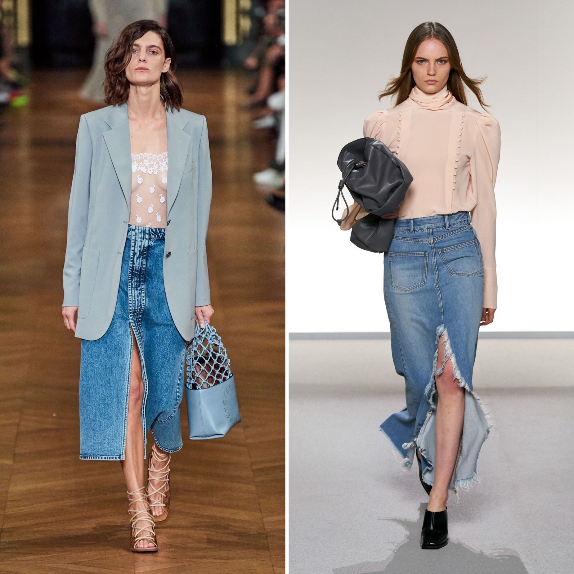 С чем носить джинсовую юбку в 2024 году: модные идеи образов