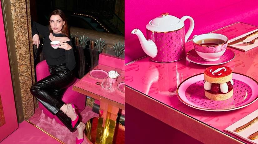 Розовое на розовом: бренд Jimmy Choo открыл pink-кафе